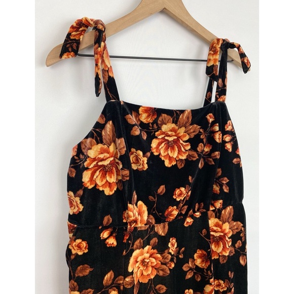 NWT Torrid Floral Velvet Mini Dress L Black Whimsigoth‎ Fairy Grunge Romantic - Picture 6 of 10